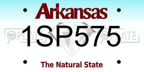 1SP575 Arkansas License Plate