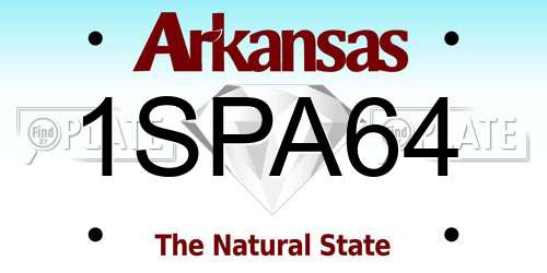 1SPA64 Arkansas License Plate