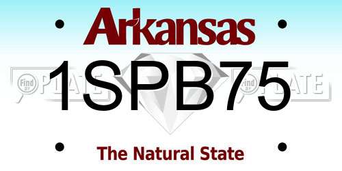 1SPB75 Arkansas License Plate