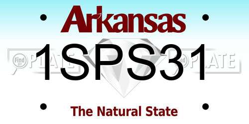 1SPS31 Arkansas License Plate