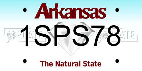 1SPS78 Arkansas License Plate