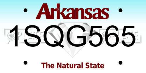 1SQG565 Arkansas License Plate