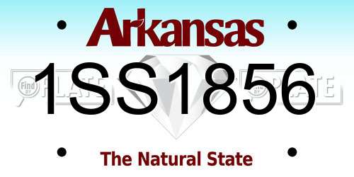 1SS1856 Arkansas License Plate