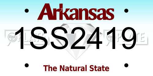 1SS2419 Arkansas License Plate