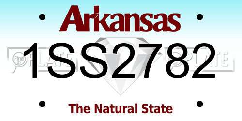 1SS2782 Arkansas License Plate
