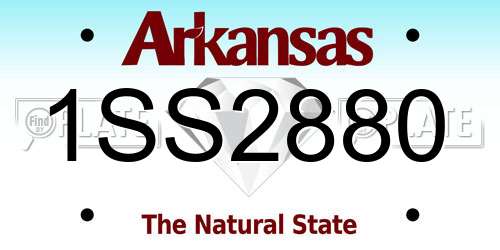 1SS2880 Arkansas License Plate