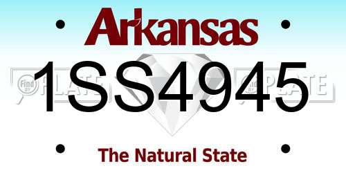 1SS4945 Arkansas License Plate