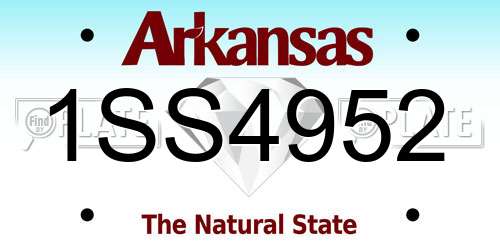 1SS4952 Arkansas License Plate