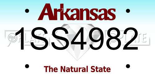 1SS4982 Arkansas License Plate