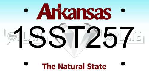 1SST257 Arkansas License Plate