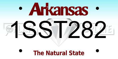 1SST282 Arkansas License Plate