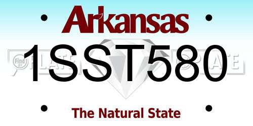 1SST580 Arkansas License Plate