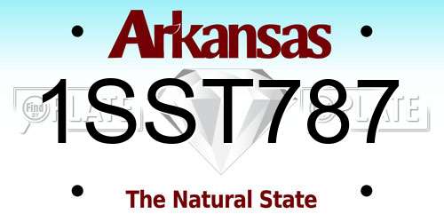 1SST787 Arkansas License Plate