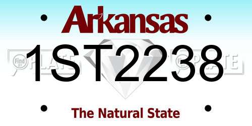 1ST2238 Arkansas License Plate