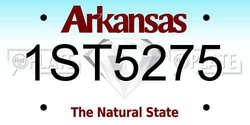 1ST5275 Arkansas License Plate