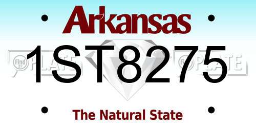 1ST8275 Arkansas License Plate