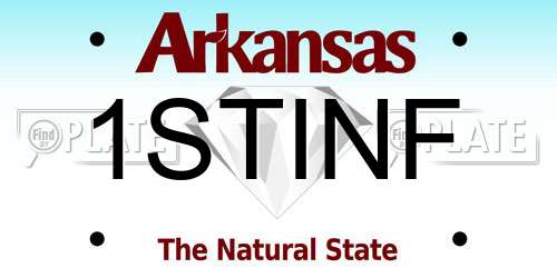 1STINF Arkansas License Plate