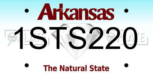 1STS220 Arkansas License Plate