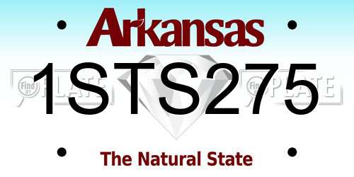 1STS275 Arkansas License Plate