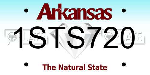 1STS720 Arkansas License Plate