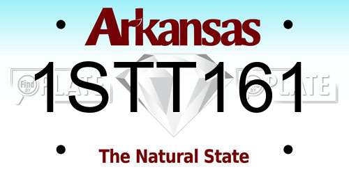 1STT161 Arkansas License Plate