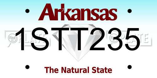 1STT235 Arkansas License Plate