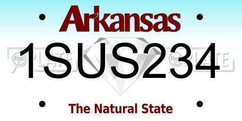 1SUS234 Arkansas License Plate