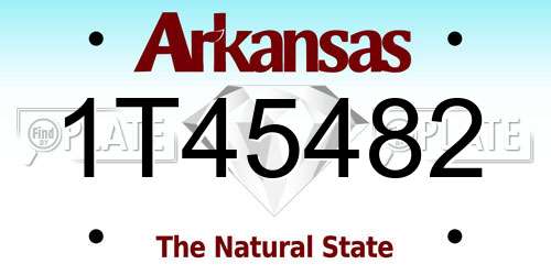 1T45482 Arkansas License Plate
