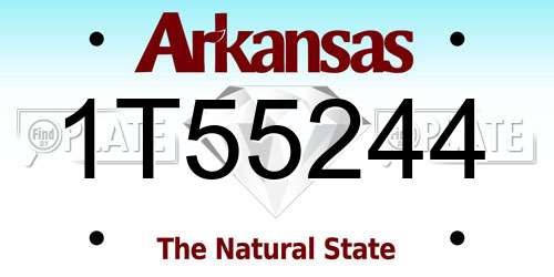 1T55244 Arkansas License Plate