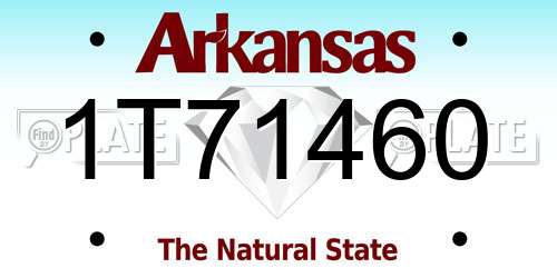1T71460 Arkansas License Plate