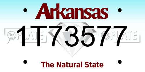 1T73577 Arkansas License Plate
