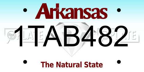 1TAB482 Arkansas License Plate