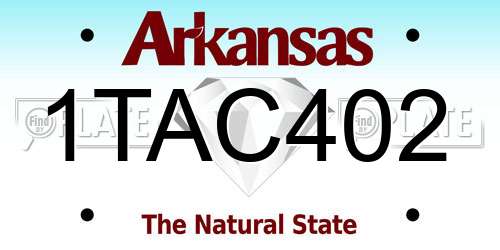 1TAC402 Arkansas License Plate