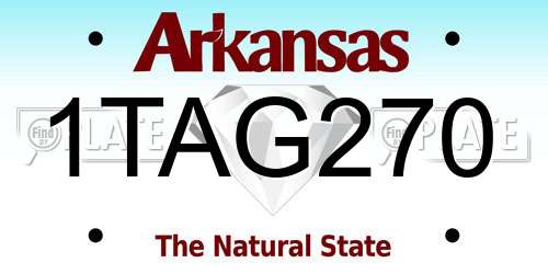 1TAG270 Arkansas License Plate