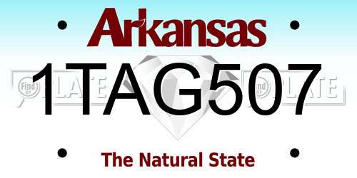 1TAG507 Arkansas License Plate