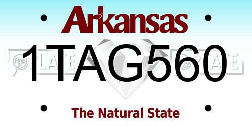 1TAG560 Arkansas License Plate