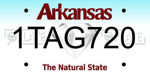 1TAG720 Arkansas License Plate