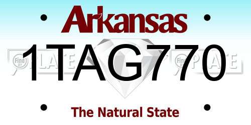 1TAG770 Arkansas License Plate