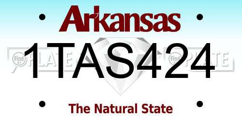 1TAS424 Arkansas License Plate