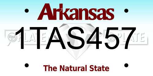 1TAS457 Arkansas License Plate