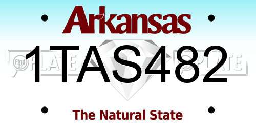 1TAS482 Arkansas License Plate