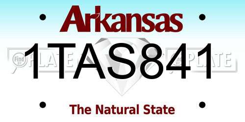 1TAS841 Arkansas License Plate