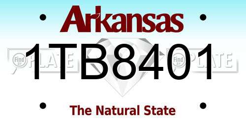 1TB8401 Arkansas License Plate