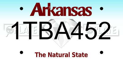 1TBA452 Arkansas License Plate