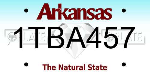 1TBA457 Arkansas License Plate
