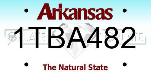 1TBA482 Arkansas License Plate