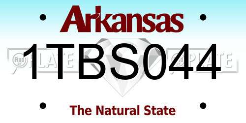 1TBS044 Arkansas License Plate