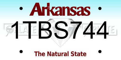 1TBS744 Arkansas License Plate