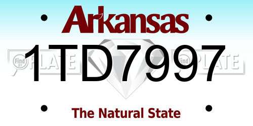 1TD7997 Arkansas License Plate
