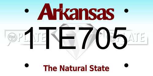 1TE705 Arkansas License Plate